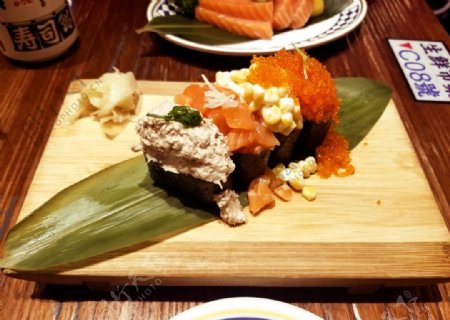 寿司吞拿鱼三文鱼
