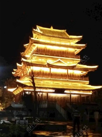 夜景景色景区外景旅游