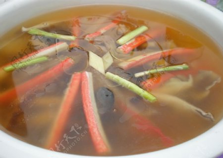 野菌蟹柳汤