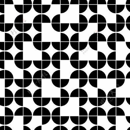 黑白抽象圆圈