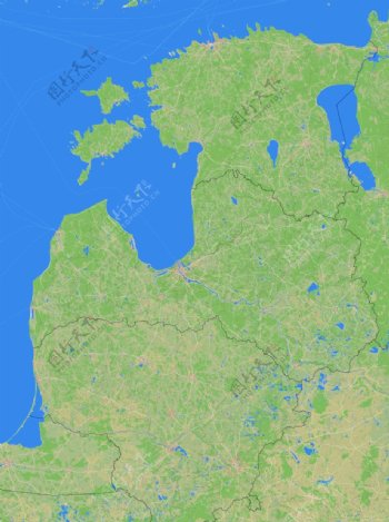 波罗的海国家地形图