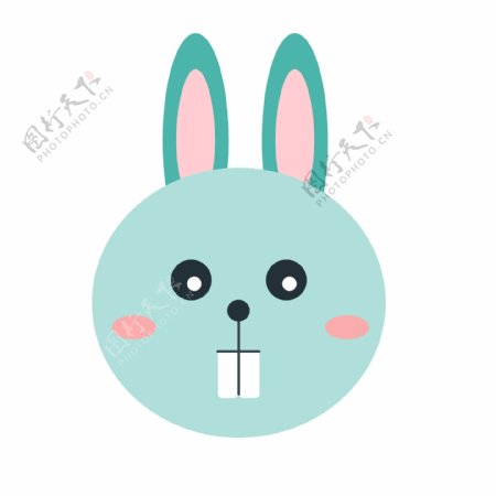 小兔子动物元素头像手机图标