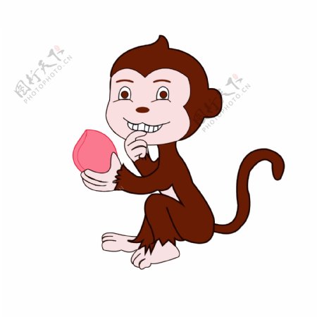 卡通可爱猴子AI格式