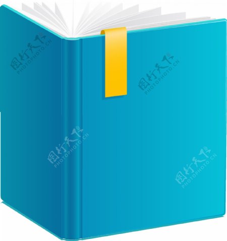 矢量蓝色书本元素