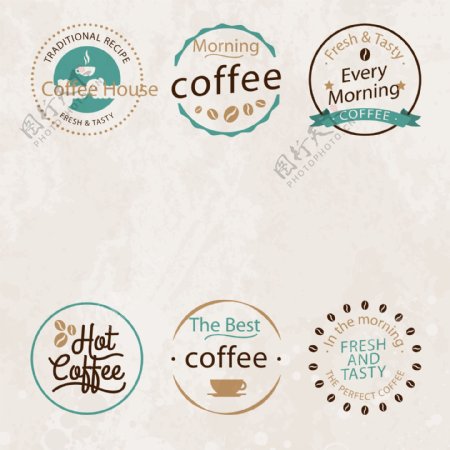 精美的咖啡标志设计素材