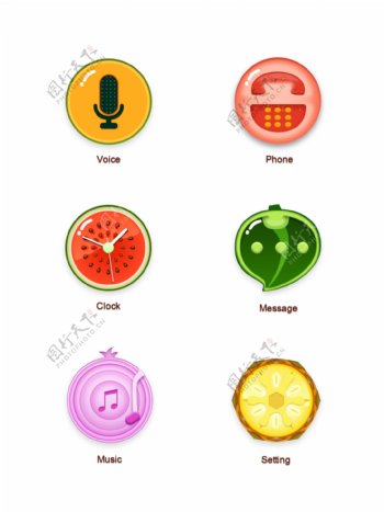 手机app水果图标icon