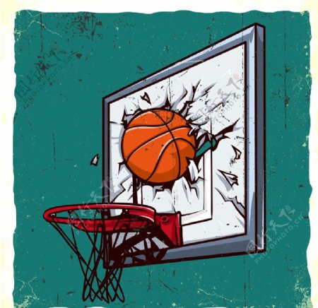 复古篮球海报