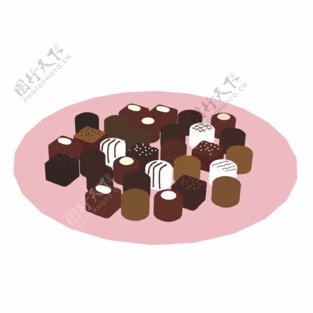巧克力情人节图形元素
