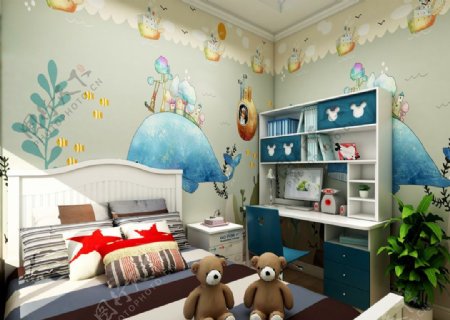 北欧风格儿童房间装修效果