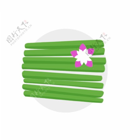 一盘绿色的芦笋设计可商用元素