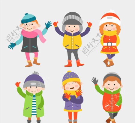 6款可爱冬季服饰儿童