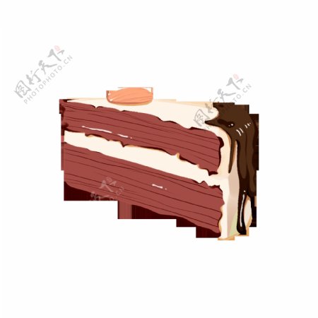 巧克力蛋糕甜点美味美食卡通元素