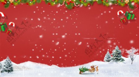 红色喜庆圣诞背景设计