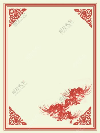 中国古典风红色纸张质感背景