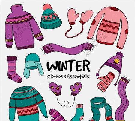 15款彩色花纹冬季衣物