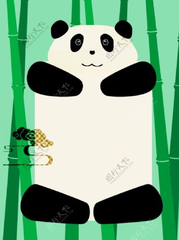 熊猫卡通背景