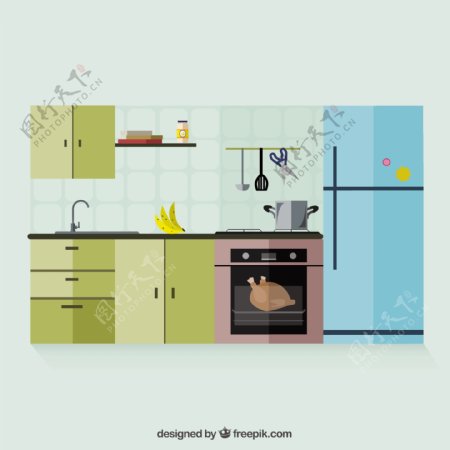 厨房家具插图