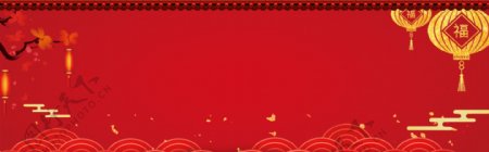 灯笼元旦春节中国年banner背景