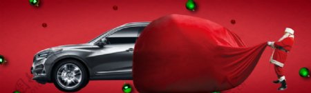 圣诞汽车主题海报
