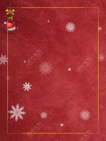 红色雪花圣诞节背景设计