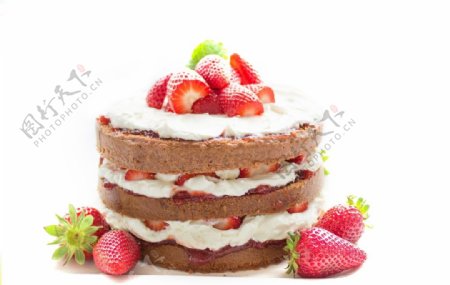 草莓奶油夹心蛋糕