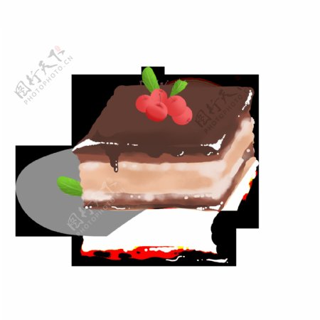 樱桃巧克力蛋糕食物可商用