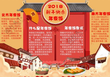 2018狗年春节年夜饭电子小报