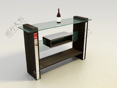 家具3d模型葡萄酒展示柜