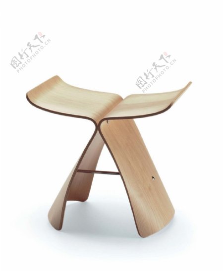 时尚创意木制凳子模型素材