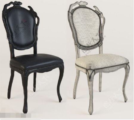 欧式风格椅子模型下载