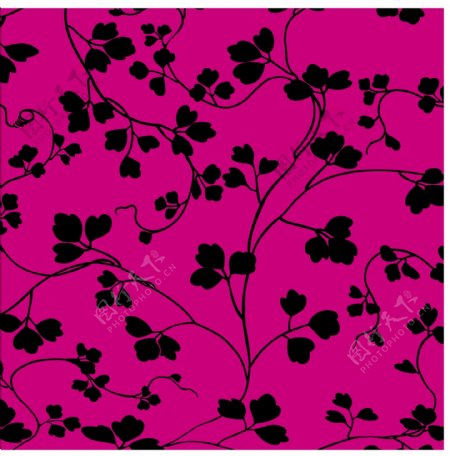 紫色树枝纹理装饰图