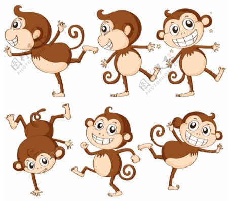 可爱卡通猴子图片