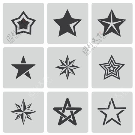 各类五角星背景矢量素材