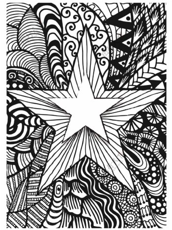 五角星创意涂鸦抽象背景