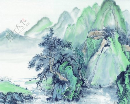 山水风景中国风中式传统装饰画