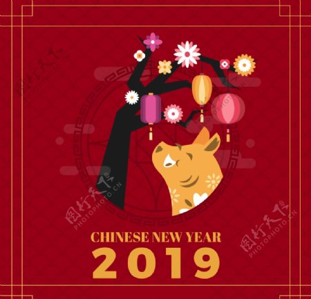 2019年中国新年背景
