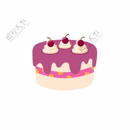 生日蛋糕鲜奶多层得志甜樱桃