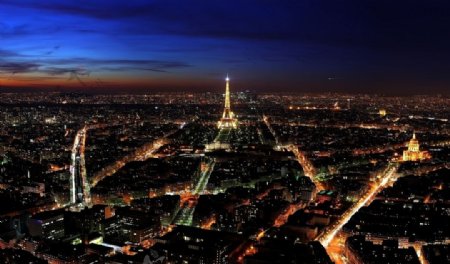 巴黎鸟瞰图高清摄影