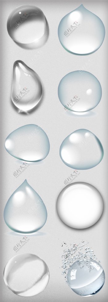 透明水滴免抠png素材