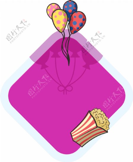 气球元素标签装饰图案
