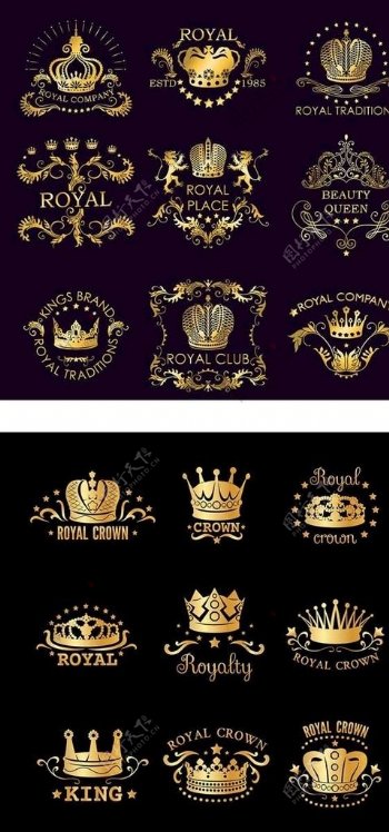 欧式皇冠设计元素合集