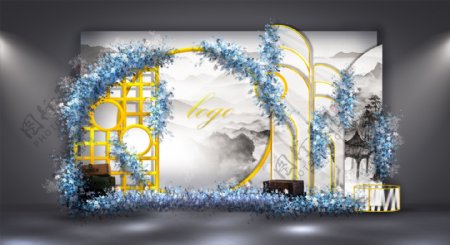 梦幻中式婚礼展示区效果图