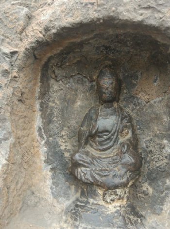 洛阳旅游风景佛教雕像