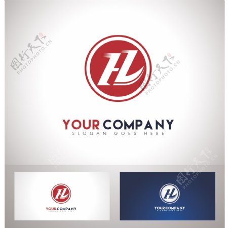 HL字母logo设计
