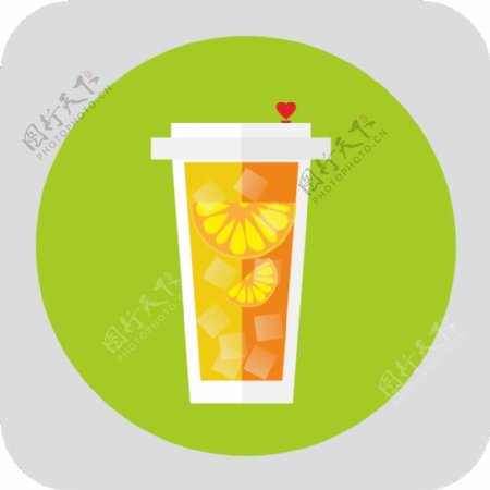 果汁类ui图标素材水果茶饮料冷饮霸气橙汁