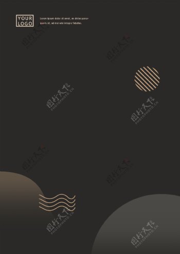 韩国传统配色黑金传统文化专辑封面模板