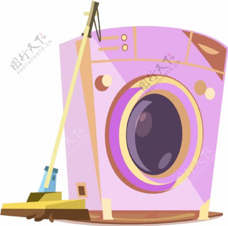 洗衣机装饰图案元素