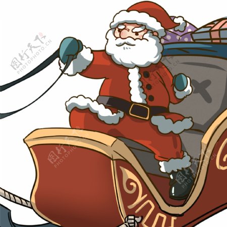 手绘圣诞老人潮漫设计