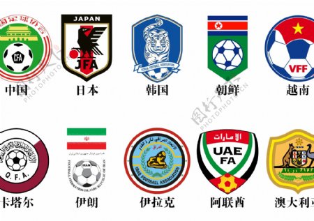 亚洲足球队标志