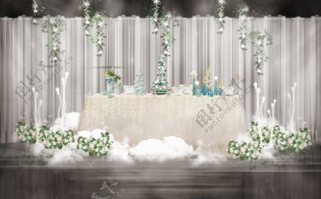 森系婚礼甜品台